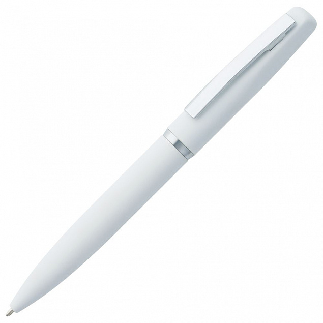 Ручка шариковая Bolt Soft Touch, белая с логотипом в Нефтекамске заказать по выгодной цене в кибермаркете AvroraStore