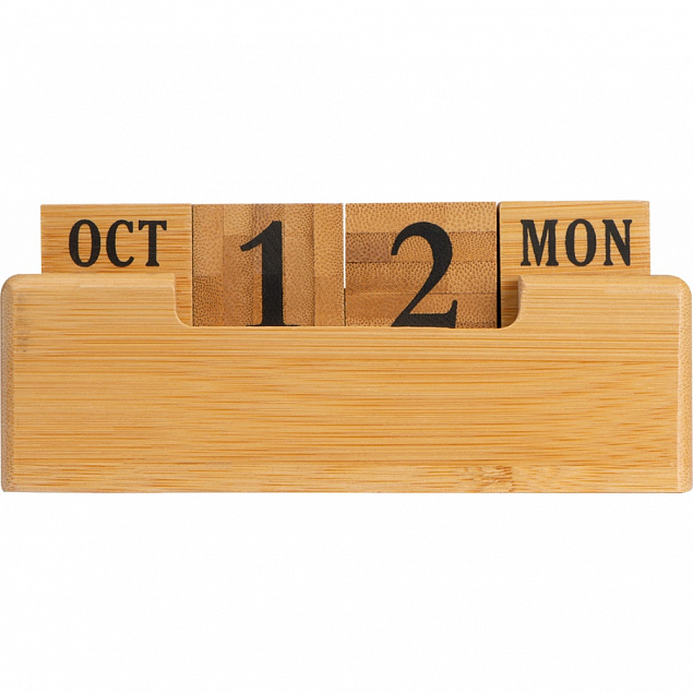 Вечный настольный календарь из бамбука с логотипом в Нефтекамске заказать по выгодной цене в кибермаркете AvroraStore