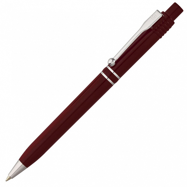 Ручка шариковая Raja Chrome, бордовая с логотипом в Нефтекамске заказать по выгодной цене в кибермаркете AvroraStore