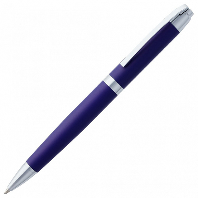 Ручка шариковая Razzo Chrome, синяя с логотипом в Нефтекамске заказать по выгодной цене в кибермаркете AvroraStore