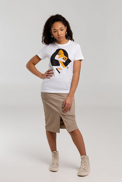 Футболка женская «Меламед. Sophie Ellis-Bextor», белая с логотипом в Нефтекамске заказать по выгодной цене в кибермаркете AvroraStore