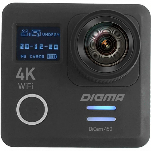 Экшн-камера Digma DiCam 450, черная с логотипом в Нефтекамске заказать по выгодной цене в кибермаркете AvroraStore