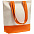 Холщовая сумка Shopaholic, оранжевая с логотипом в Нефтекамске заказать по выгодной цене в кибермаркете AvroraStore