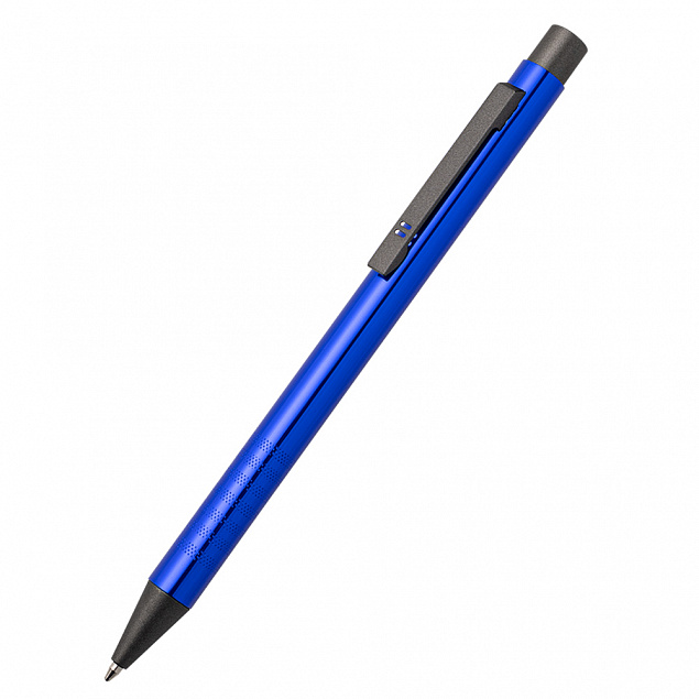 Ручка металлическая Лоуретта, синий с логотипом в Нефтекамске заказать по выгодной цене в кибермаркете AvroraStore