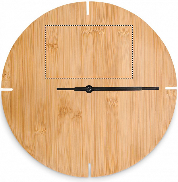 Настенные часы из бамбука кругл с логотипом в Нефтекамске заказать по выгодной цене в кибермаркете AvroraStore