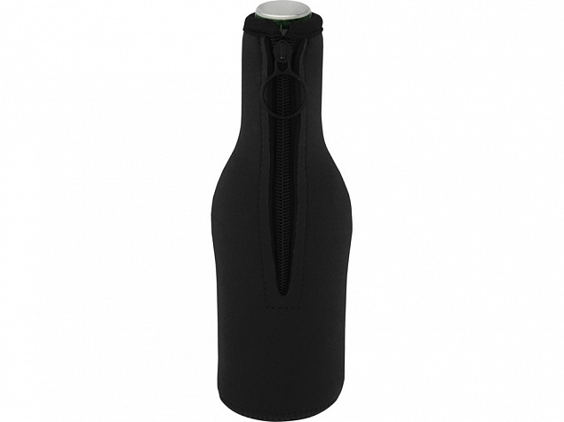 Fris Рукав-держатель для бутылок из переработанного неопрена , черный с логотипом в Нефтекамске заказать по выгодной цене в кибермаркете AvroraStore