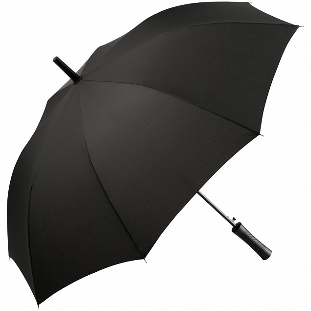 Зонт-трость Lanzer, черный с логотипом в Нефтекамске заказать по выгодной цене в кибермаркете AvroraStore