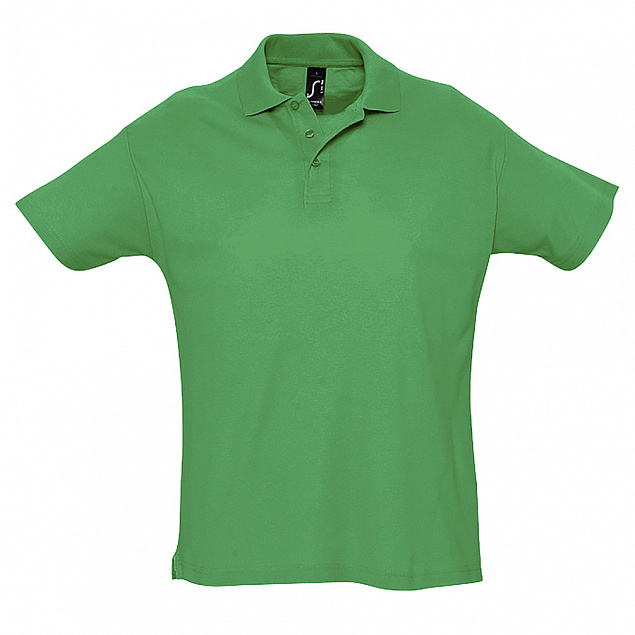 Поло мужское SUMMER II, ярко-зеленый, XS, 100% хлопок, 170 г/м2 с логотипом в Нефтекамске заказать по выгодной цене в кибермаркете AvroraStore