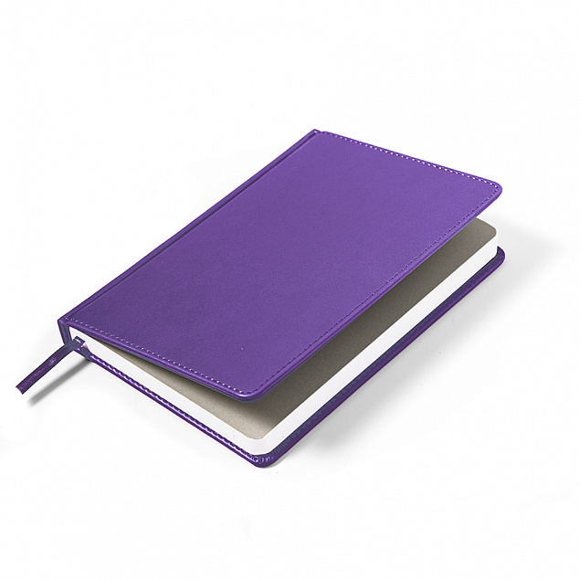 Ежедневник недатированный Campbell, А5, фиолетовый, белый блок с логотипом в Нефтекамске заказать по выгодной цене в кибермаркете AvroraStore