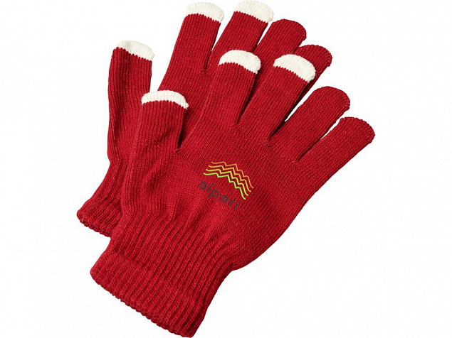 Сенсорные перчатки Billy, красный с логотипом в Нефтекамске заказать по выгодной цене в кибермаркете AvroraStore