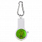 Брелок со свистком, фонариком и светоотражателем FLOYKIN на карабине, зеленый с белым,3,7х6,7х1,5см с логотипом в Нефтекамске заказать по выгодной цене в кибермаркете AvroraStore
