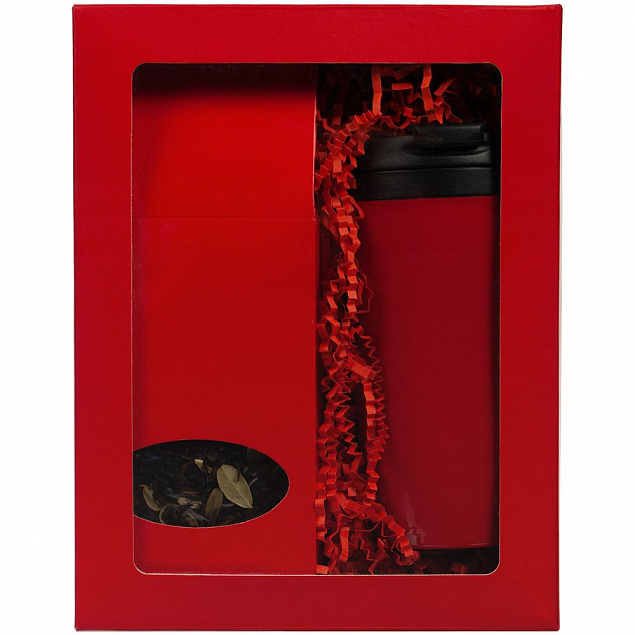 Коробка с окном InSight, красная с логотипом в Нефтекамске заказать по выгодной цене в кибермаркете AvroraStore