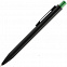 Ручка шариковая Chromatic, черная с зеленым с логотипом в Нефтекамске заказать по выгодной цене в кибермаркете AvroraStore