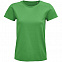 Футболка женская Pioneer Women, ярко-зеленая с логотипом в Нефтекамске заказать по выгодной цене в кибермаркете AvroraStore
