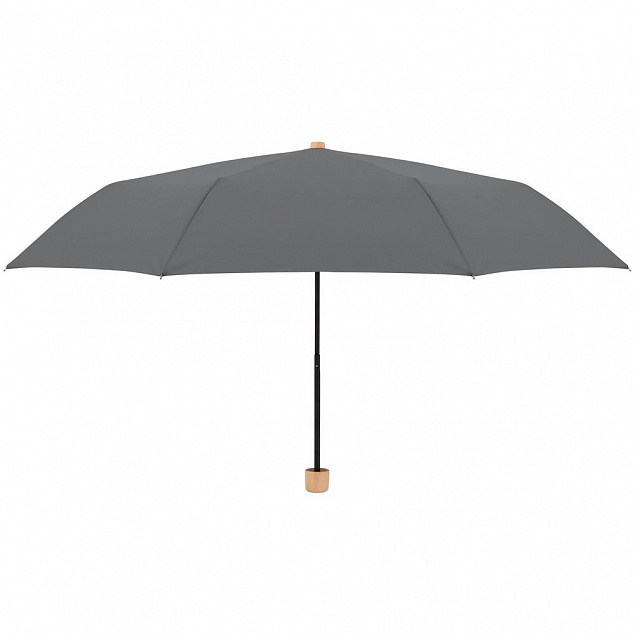Зонт складной Nature Mini, серый с логотипом в Нефтекамске заказать по выгодной цене в кибермаркете AvroraStore