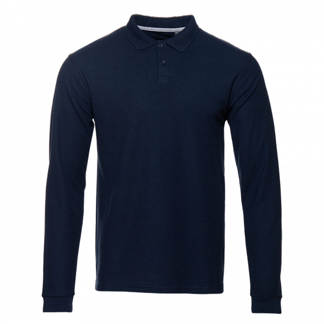 Рубашка поло Рубашка мужская 104LS Тёмно-синий с логотипом в Нефтекамске заказать по выгодной цене в кибермаркете AvroraStore