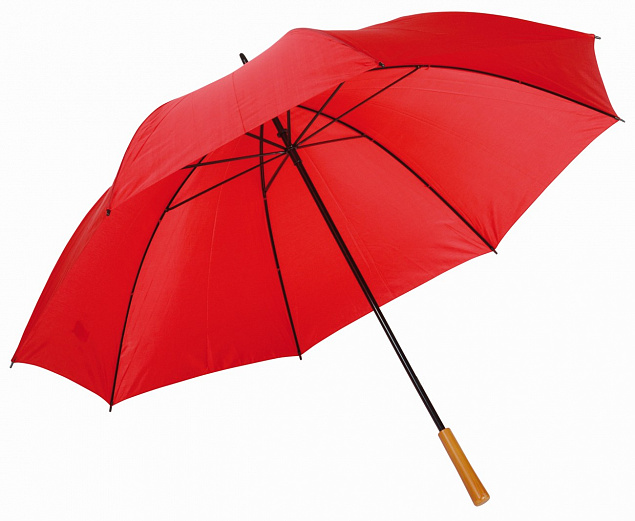 Зонт-трость RAINDROPS, красный с логотипом в Нефтекамске заказать по выгодной цене в кибермаркете AvroraStore