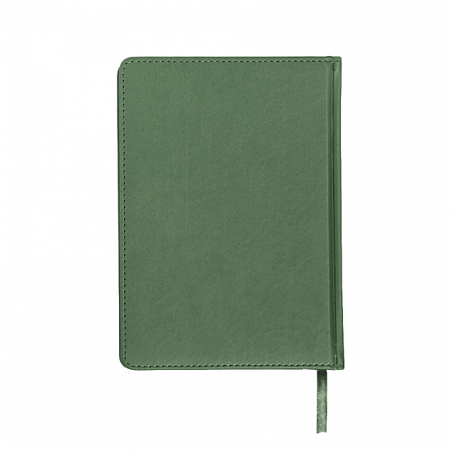 Ежедневник недатированный Campbell, А5,  зеленый, белый блок с логотипом в Нефтекамске заказать по выгодной цене в кибермаркете AvroraStore