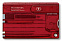 Набор инструментов SwissCard Quattro, красный с логотипом в Нефтекамске заказать по выгодной цене в кибермаркете AvroraStore