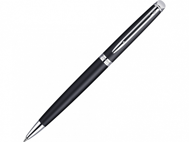 Ручка шариковая Waterman Hemisphere Matt Black CT M, черный матовый/серебристый с логотипом в Нефтекамске заказать по выгодной цене в кибермаркете AvroraStore
