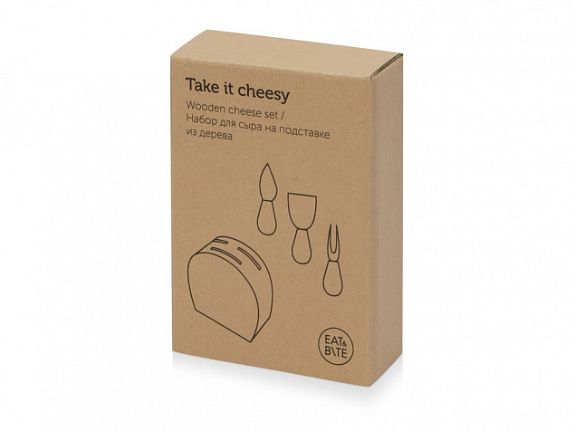 Набор из ножей для сыра на подставке Take it cheesy с логотипом в Нефтекамске заказать по выгодной цене в кибермаркете AvroraStore