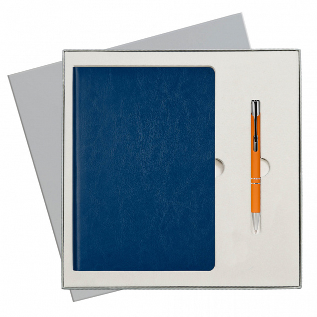 Подарочный набор Portobello/River Side синий (Ежедневник недат А5, Ручка) беж. ложемент с логотипом в Нефтекамске заказать по выгодной цене в кибермаркете AvroraStore