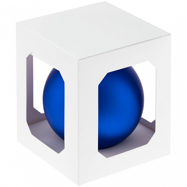 Елочный шар Finery Matt, 10 см, матовый синий с логотипом в Нефтекамске заказать по выгодной цене в кибермаркете AvroraStore