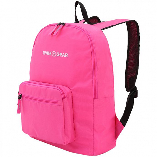 Рюкзак складной Swissgear, розовый с логотипом в Нефтекамске заказать по выгодной цене в кибермаркете AvroraStore