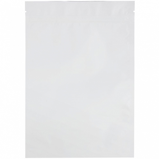 Пакет с замком Zippa L, белый матовый с логотипом в Нефтекамске заказать по выгодной цене в кибермаркете AvroraStore