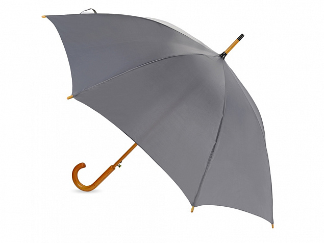 Зонт-трость Радуга, серый с логотипом в Нефтекамске заказать по выгодной цене в кибермаркете AvroraStore