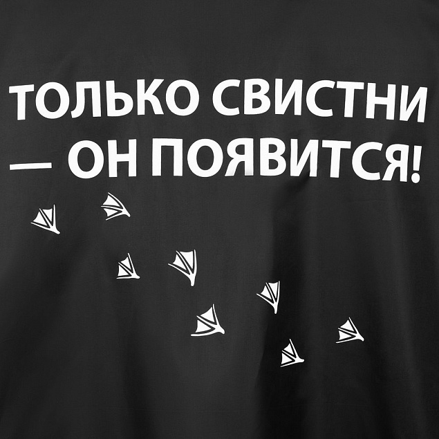 Дождевик «Только свистни», черный с логотипом в Нефтекамске заказать по выгодной цене в кибермаркете AvroraStore