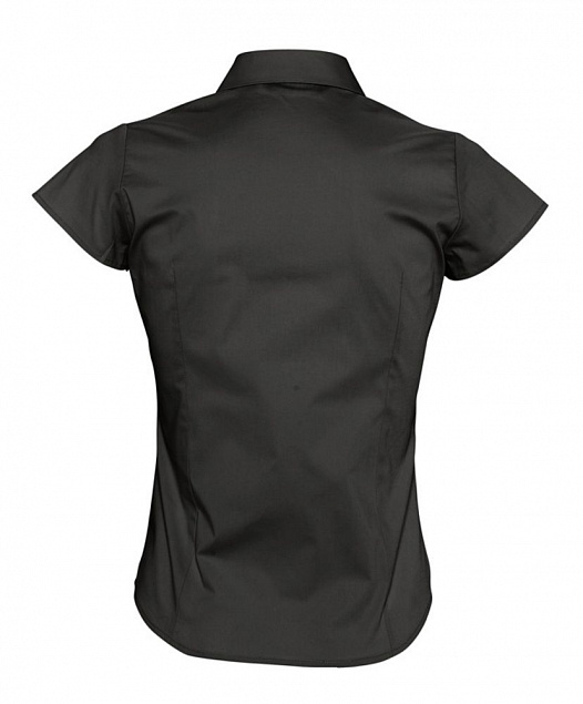 Рубашка женская с коротким рукавом EXCESS, черная с логотипом в Нефтекамске заказать по выгодной цене в кибермаркете AvroraStore