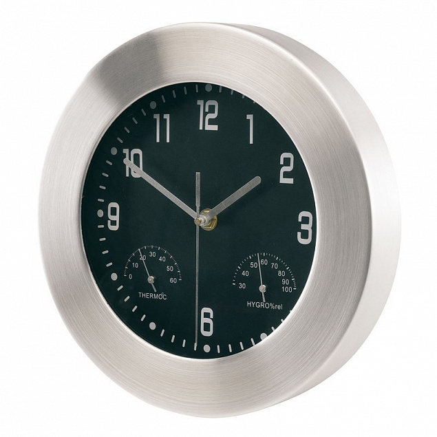 Настенные алюминивые часы JUPITER, серебряный с логотипом в Нефтекамске заказать по выгодной цене в кибермаркете AvroraStore