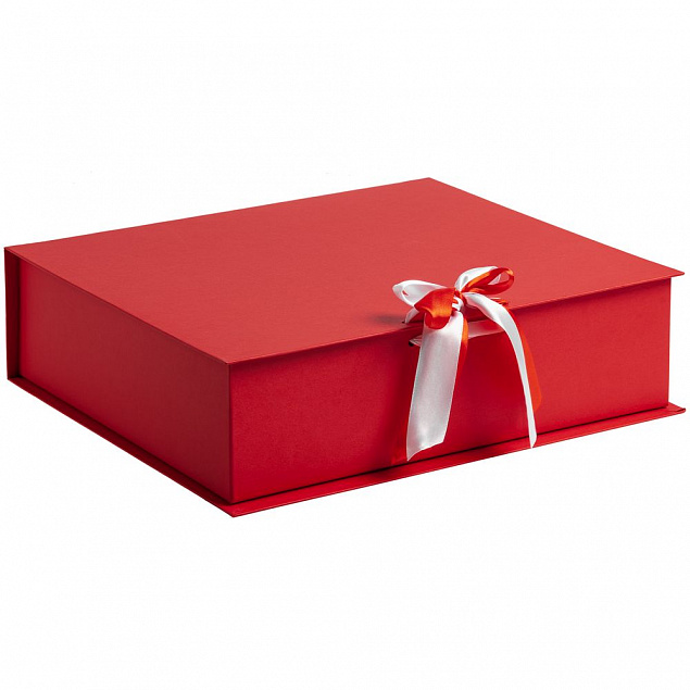 Коробка на лентах Tie Up, красная с логотипом в Нефтекамске заказать по выгодной цене в кибермаркете AvroraStore