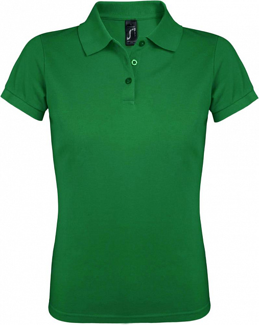 Рубашка поло женская PRIME WOMEN 200 ярко-зеленая с логотипом в Нефтекамске заказать по выгодной цене в кибермаркете AvroraStore