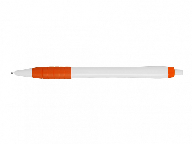 Ручка шариковая Santa Monica, белый/оранжевый, черные чернила с логотипом в Нефтекамске заказать по выгодной цене в кибермаркете AvroraStore