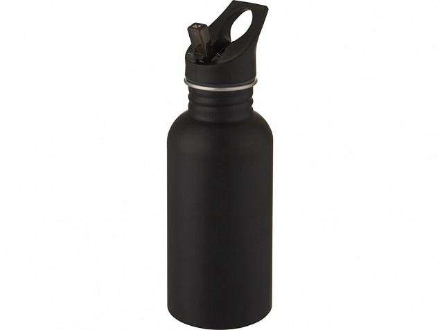 Lexi, спортивная бутылка из нержавеющей стали объемом 500 мл, черный с логотипом в Нефтекамске заказать по выгодной цене в кибермаркете AvroraStore