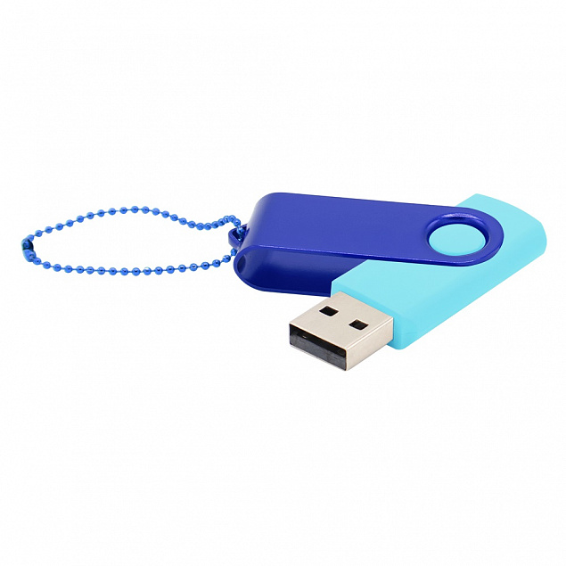 Флешка Designer To Go 2.0 USB 16Gb, бирюзовый/синий с логотипом в Нефтекамске заказать по выгодной цене в кибермаркете AvroraStore