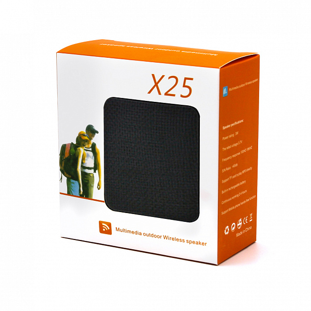 Беспроводная Bluetooth колонка  X25 Outdoor - Черный AA с логотипом в Нефтекамске заказать по выгодной цене в кибермаркете AvroraStore