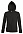 Толстовка женская на молнии с капюшоном Seven Women 290, черная с логотипом в Нефтекамске заказать по выгодной цене в кибермаркете AvroraStore