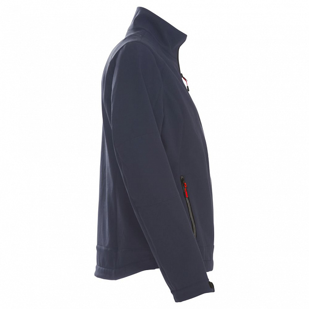 Куртка софтшелл женская TRIAL LADY, темно-синяя с логотипом в Нефтекамске заказать по выгодной цене в кибермаркете AvroraStore