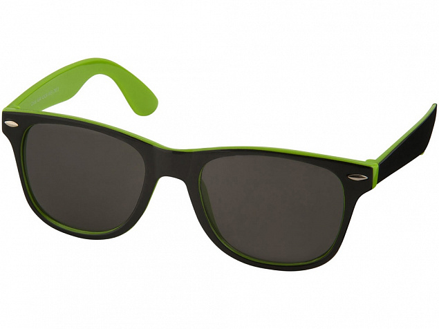 Солнцезащитные очки Sun Ray, лайм/черный (Р) с логотипом в Нефтекамске заказать по выгодной цене в кибермаркете AvroraStore