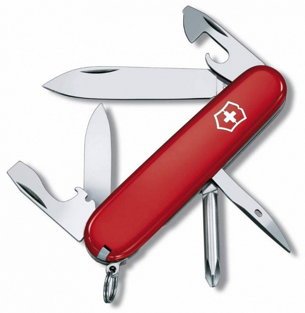 Офицерский нож Tinker 91, красный с логотипом в Нефтекамске заказать по выгодной цене в кибермаркете AvroraStore