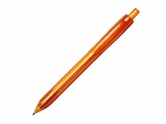 Ручка шариковая Vancouver, оранжевый прозрачный с логотипом в Нефтекамске заказать по выгодной цене в кибермаркете AvroraStore