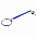 Элемент брелка-конструктора «Хлястик с кольцом и зажимом», синий с логотипом в Нефтекамске заказать по выгодной цене в кибермаркете AvroraStore