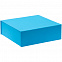 Коробка Quadra, голубая с логотипом в Нефтекамске заказать по выгодной цене в кибермаркете AvroraStore