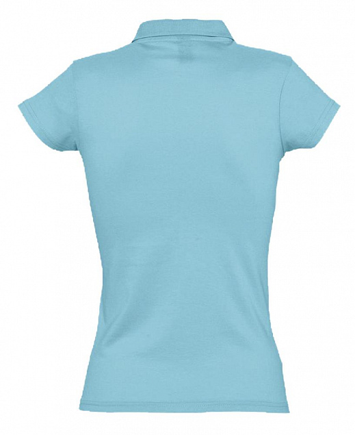 Рубашка поло женская Prescott Women 170, бирюзовая с логотипом в Нефтекамске заказать по выгодной цене в кибермаркете AvroraStore