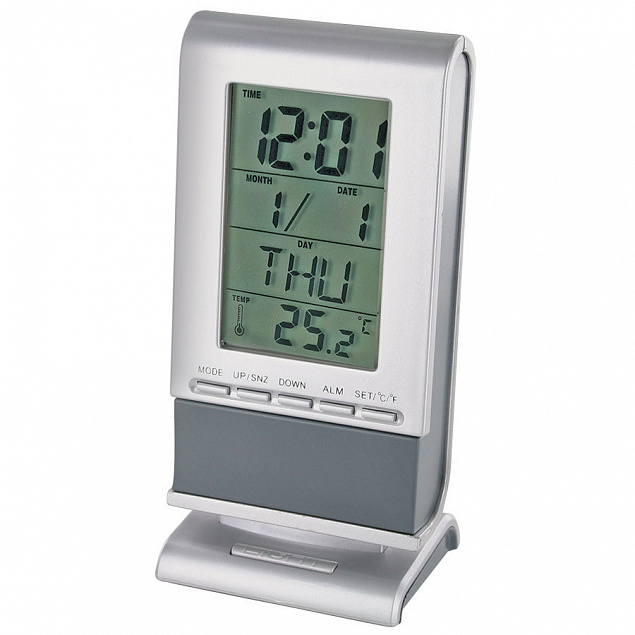 Часы - календарь- термометр   "Прогноз" с подсветкой с логотипом в Нефтекамске заказать по выгодной цене в кибермаркете AvroraStore
