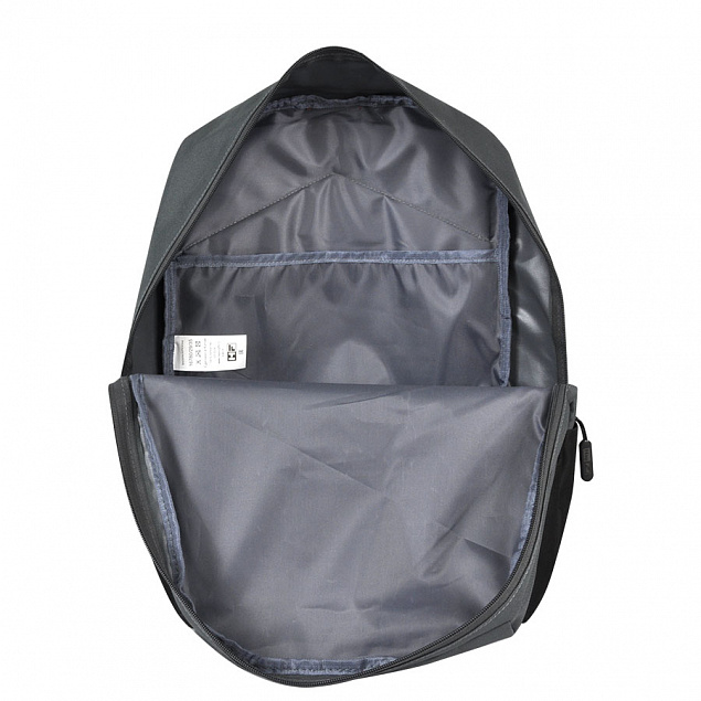 Рюкзак Eclat, серый/чёрный, 43 x 31 x 10 см, 100% полиэстер 600D с логотипом в Нефтекамске заказать по выгодной цене в кибермаркете AvroraStore