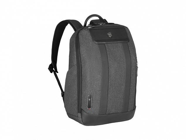 Рюкзак VICTORINOX Architecture Urban2 City Backpack 14'', серый, полиэстер / кожа, 30x19x42 см, 17 л с логотипом в Нефтекамске заказать по выгодной цене в кибермаркете AvroraStore